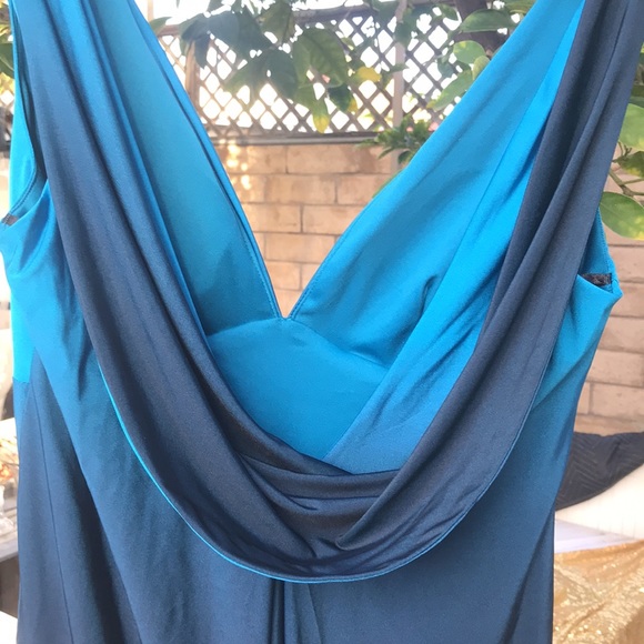 Charlotte Russe blue ombré balloon hem mini dress M - Picture 6 of 7